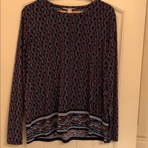 Navy light blue red and white MK tunic like new